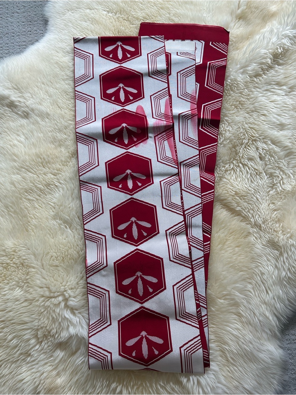 Japanese “imperfect” silk kimono table runner.